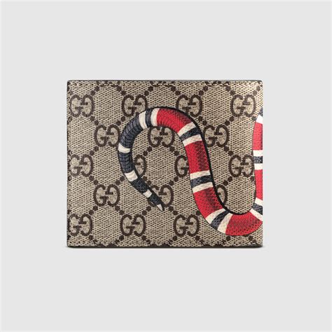 gucci supreme snake wallet|gucci card wallet men's.